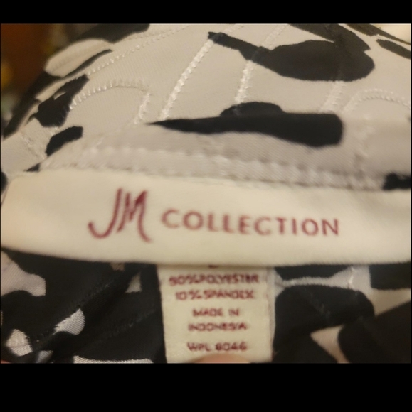 SOLD SOLD SOLD JM Collection Blouse Size L  Black & White - Picture 2 of 3